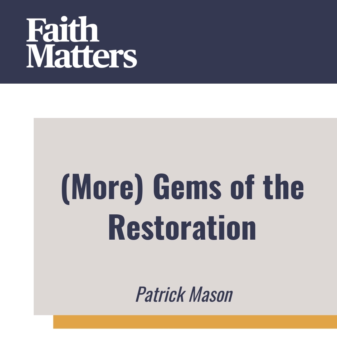 Read more about the article (More) Gems of the Restoration
