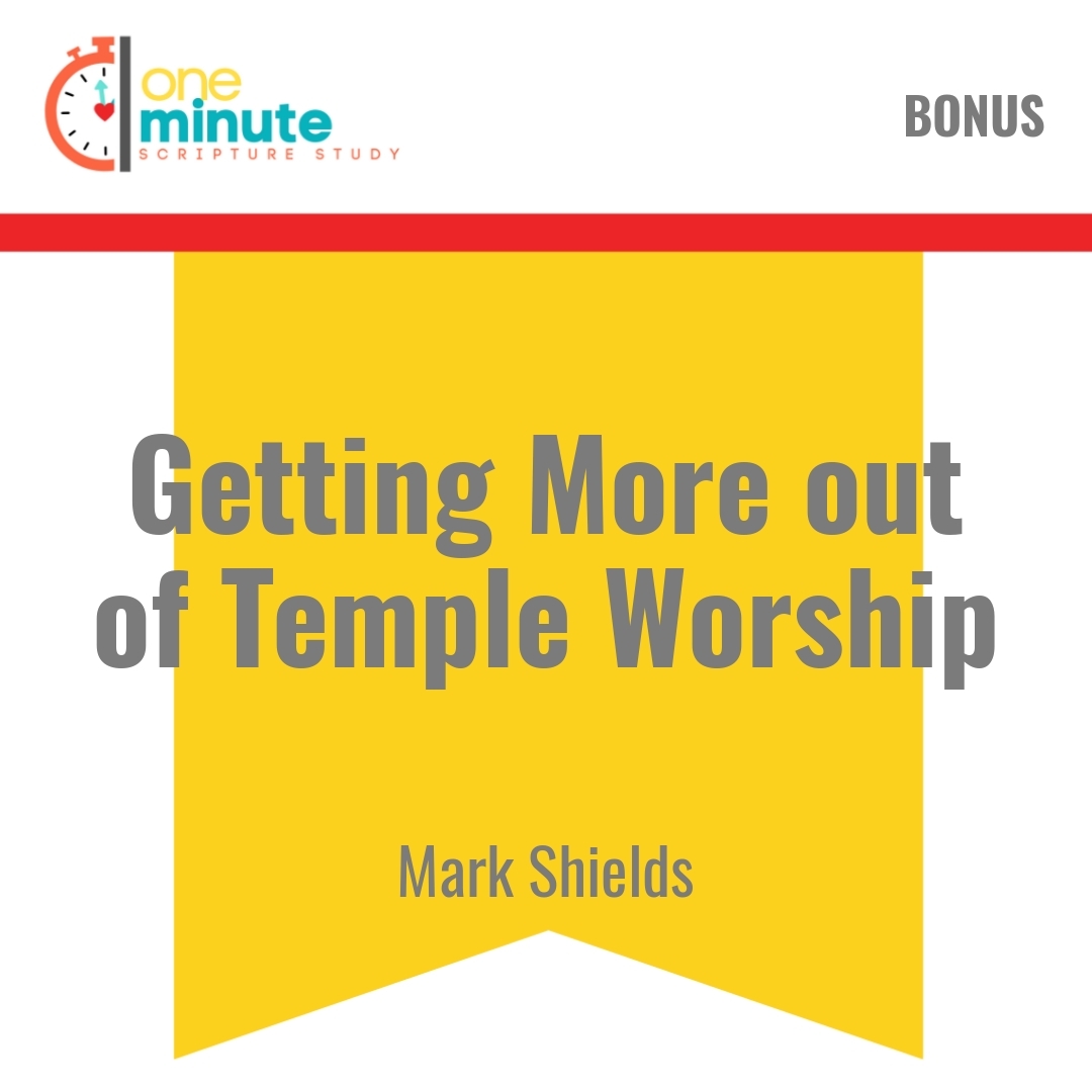 Read more about the article Getting More out of Temple Worship