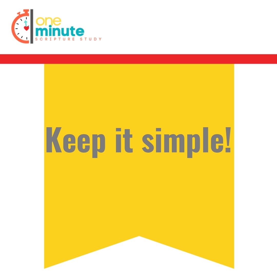 Read more about the article Keep it simple!