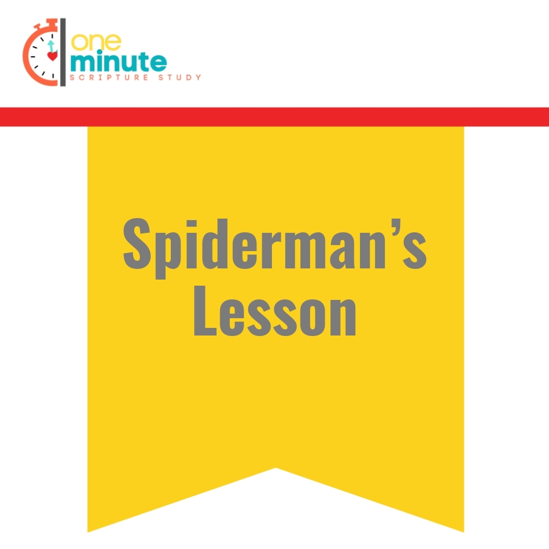 Read more about the article Spiderman’s Lesson