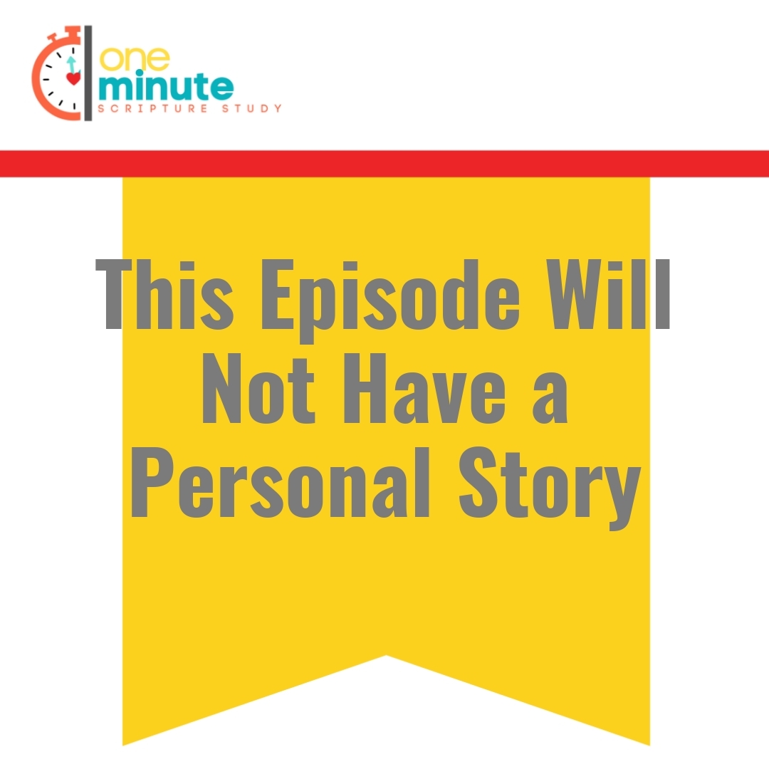 Read more about the article This Episode Will Not Have a Personal Story