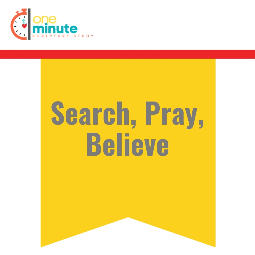Read more about the article Search, Pray, Believe