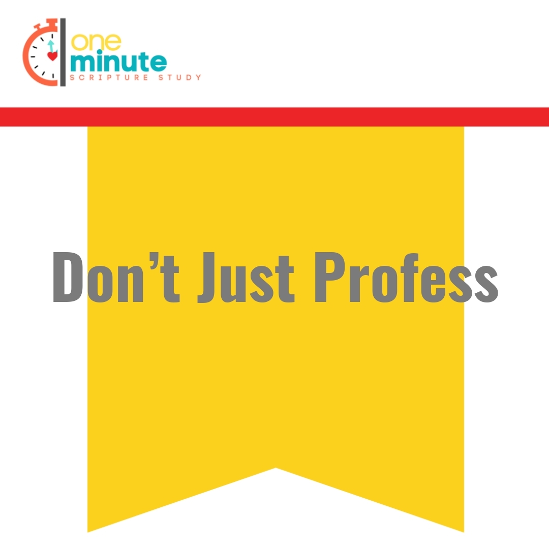 Read more about the article Don’t Just Profess