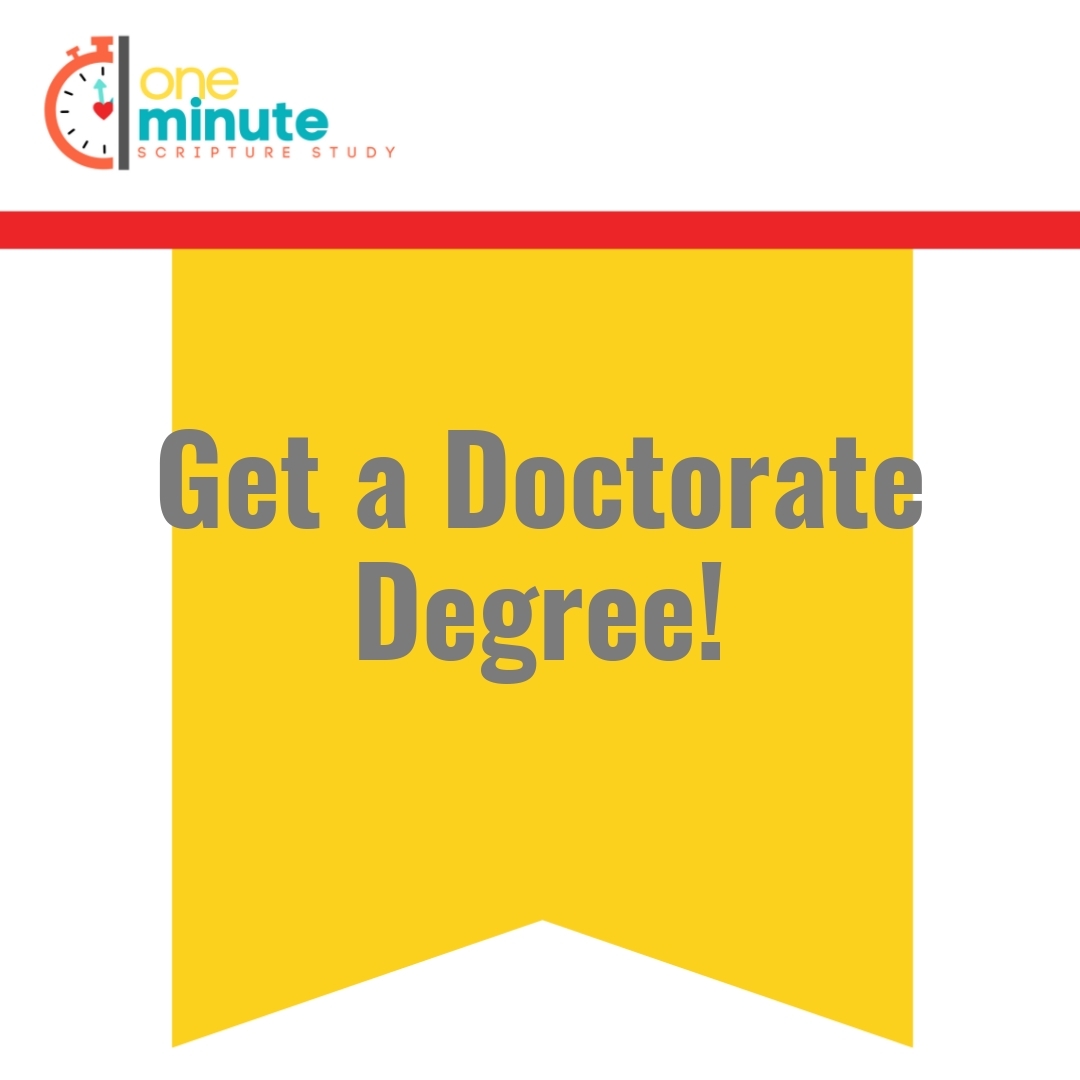 Read more about the article Get a Doctorate Degree!