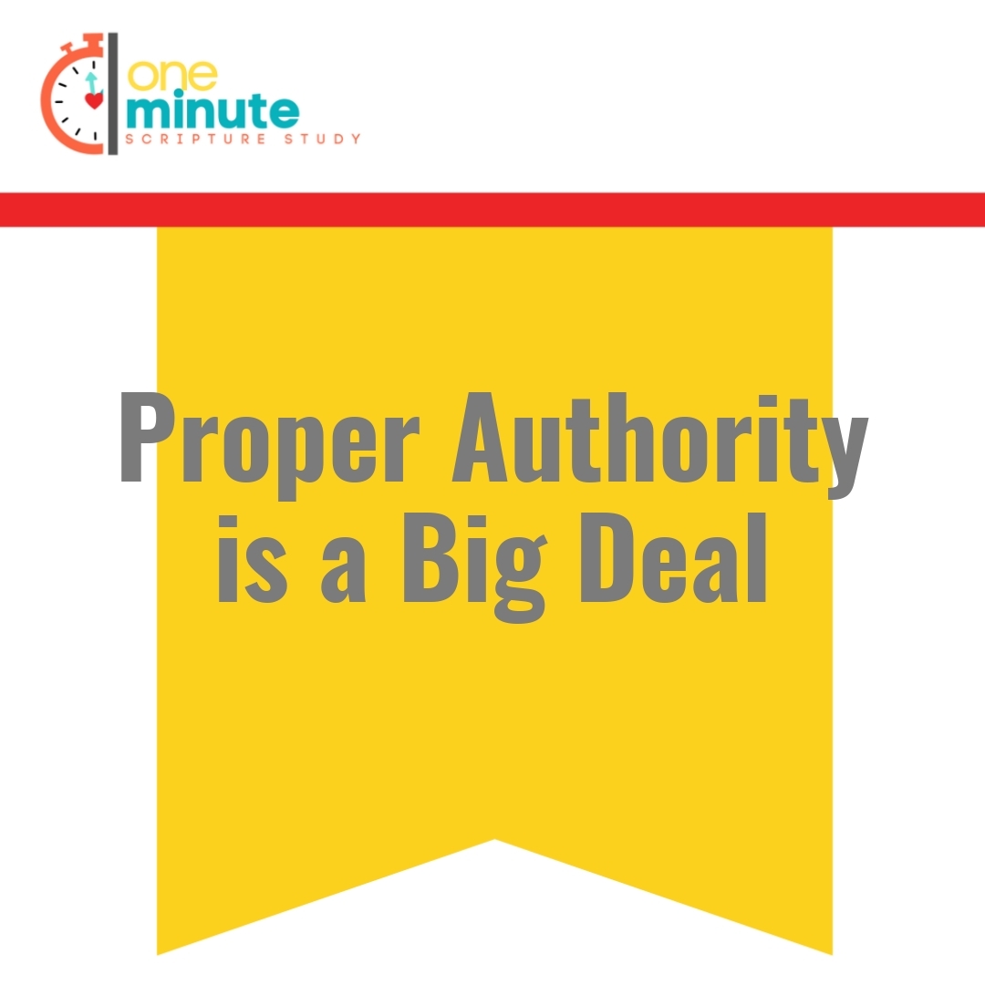 Read more about the article Proper Authority is a Big Deal