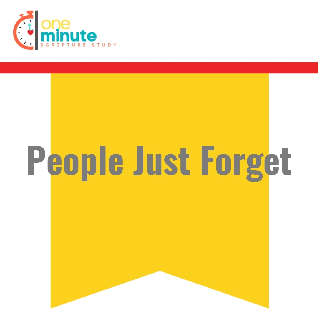 Read more about the article People Just Forget