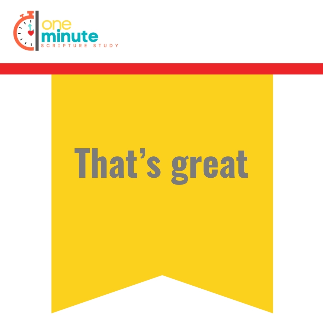 Read more about the article That’s great