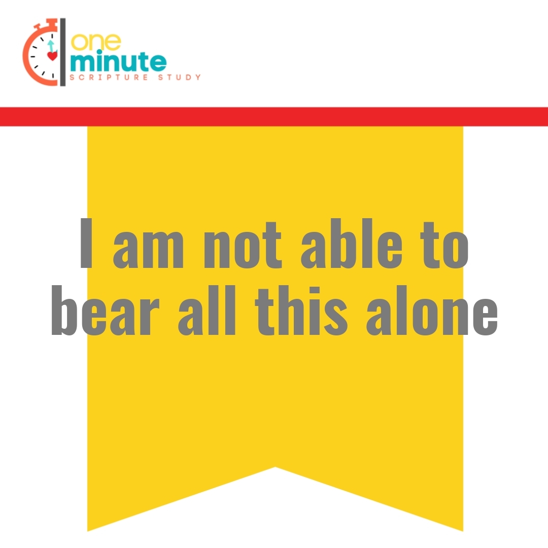 Read more about the article I am not able to bear all this alone