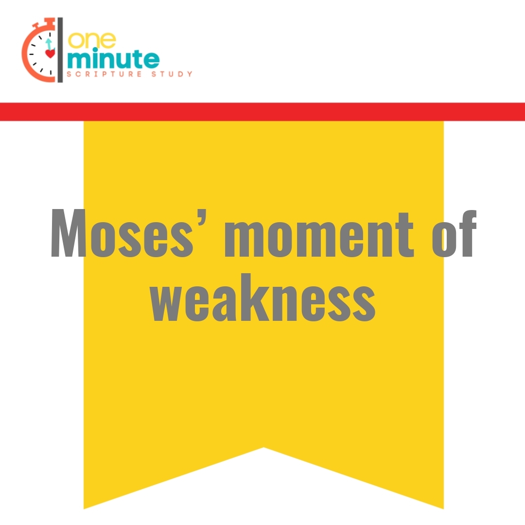 Read more about the article Moses’ moment of weakness