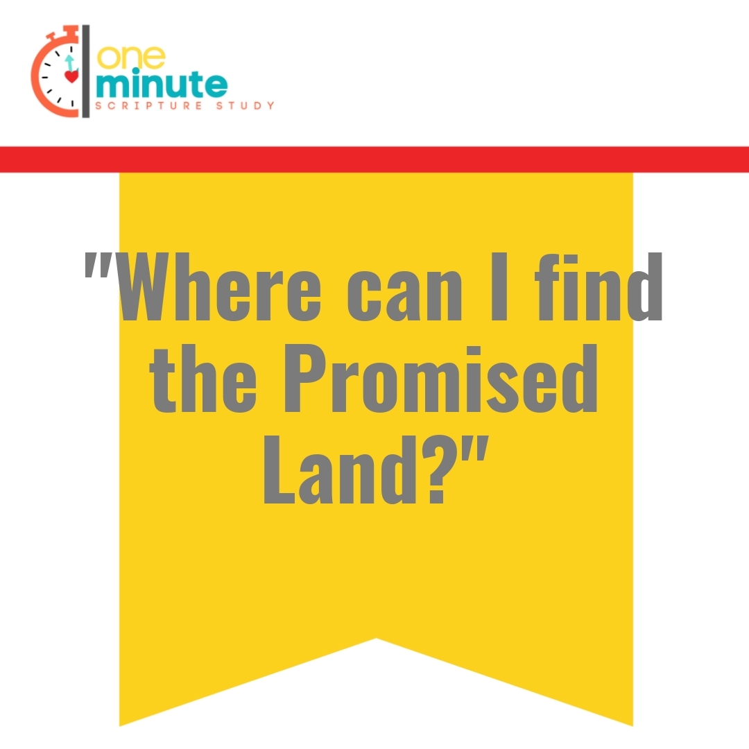 Read more about the article “Where can I find the Promised Land?”