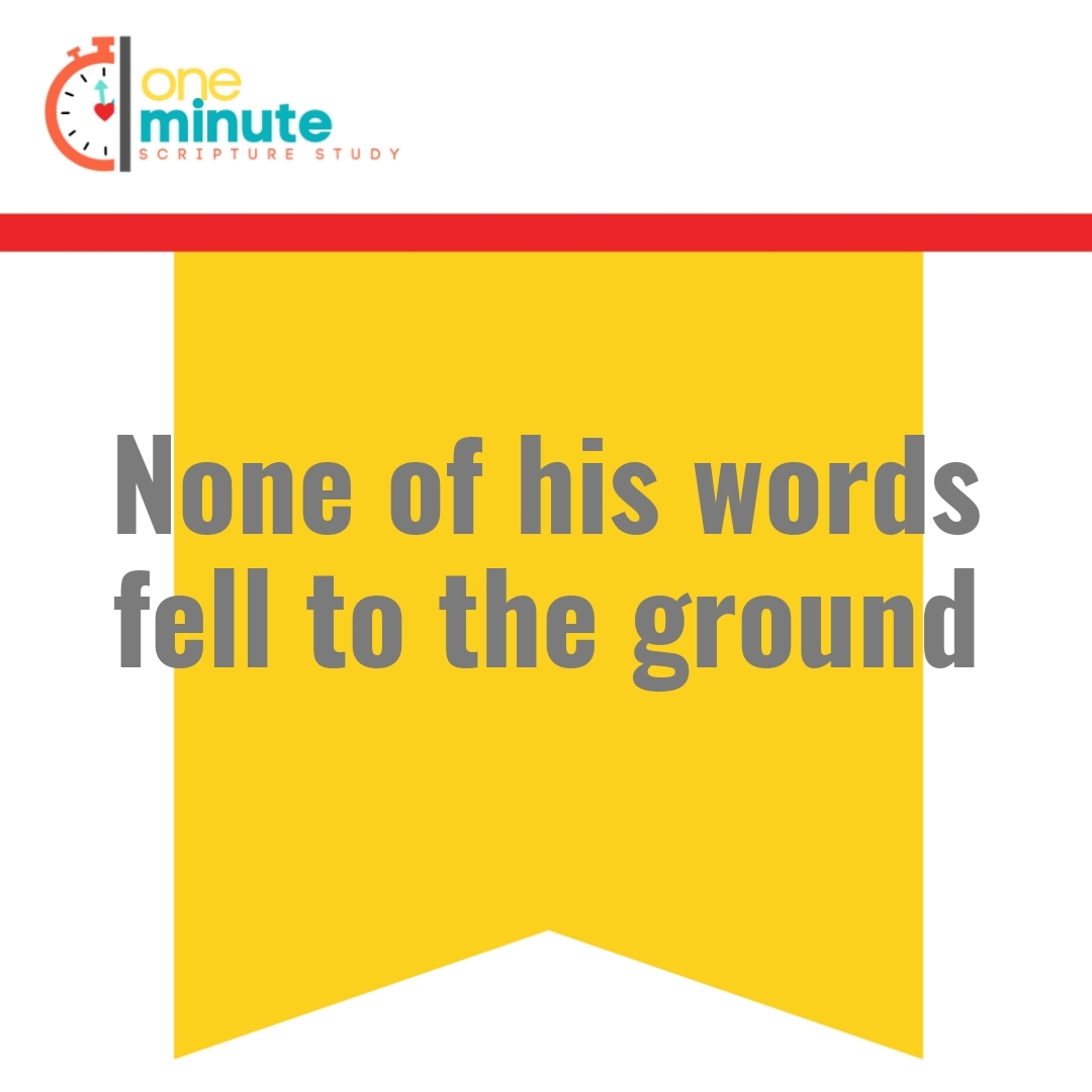 Read more about the article None of his words fell to the ground