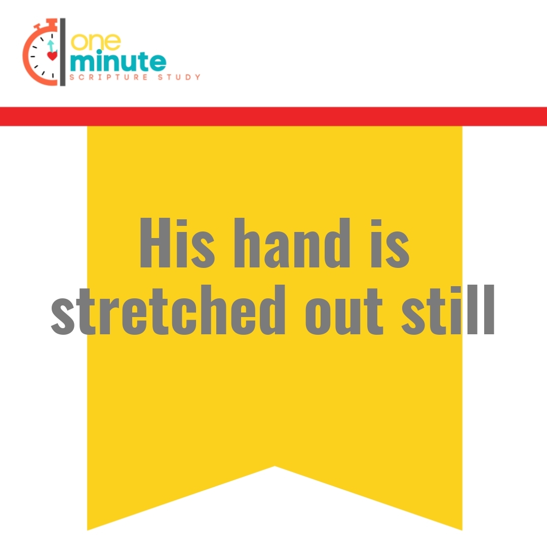 Read more about the article His hand is stretched out still