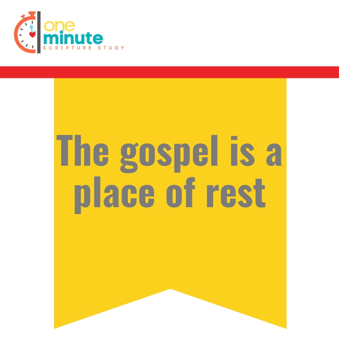 Read more about the article The gospel is a place of rest