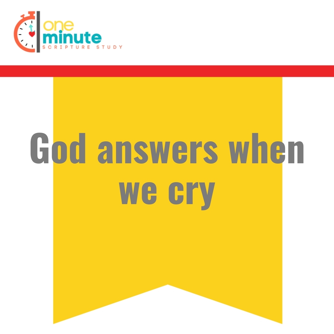 Read more about the article God answers when we cry