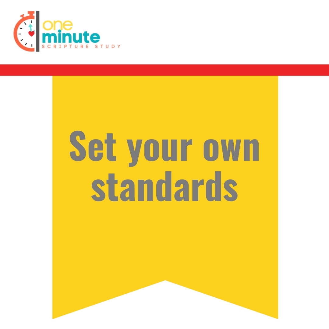 Read more about the article Set your own standards