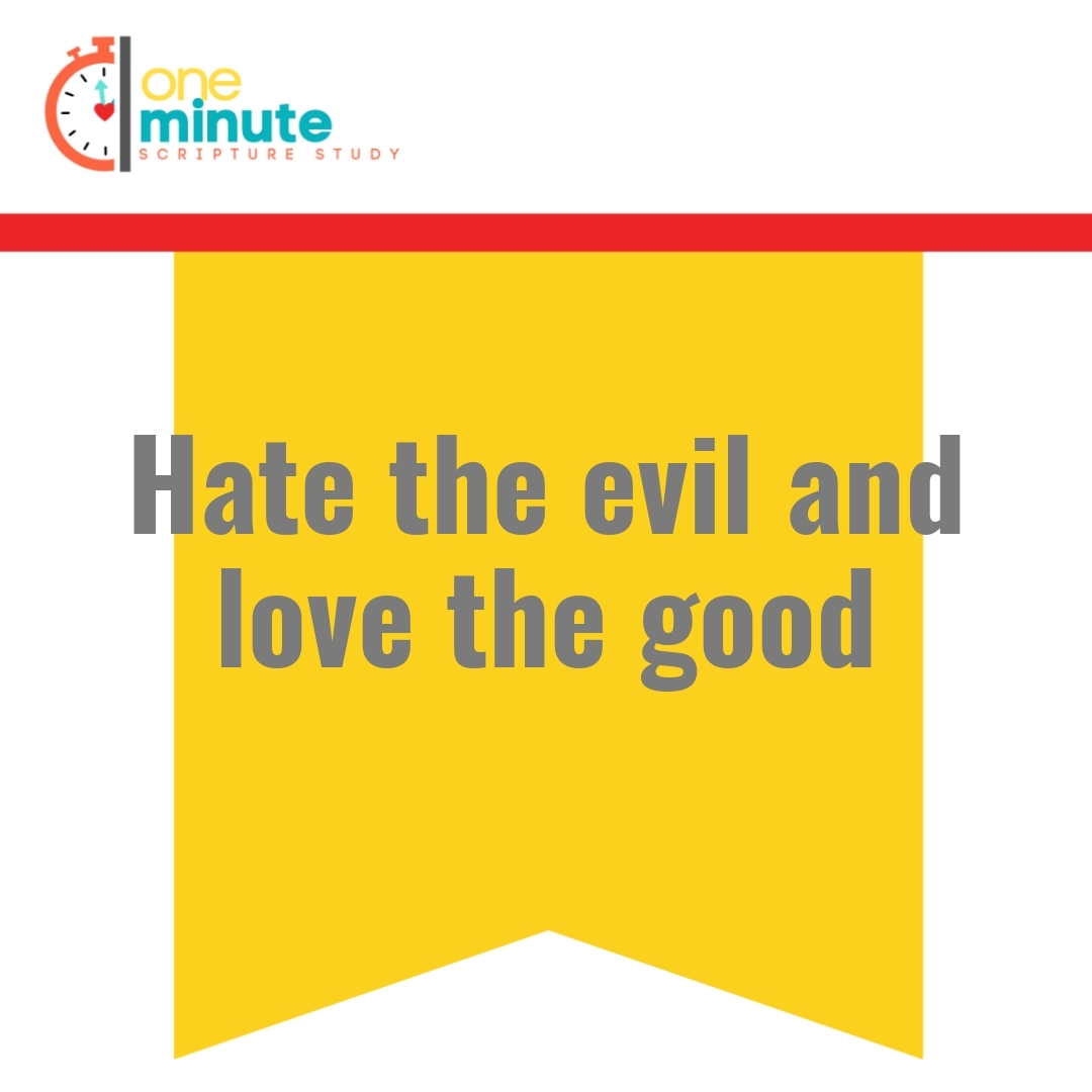 Read more about the article Hate the evil and love the good