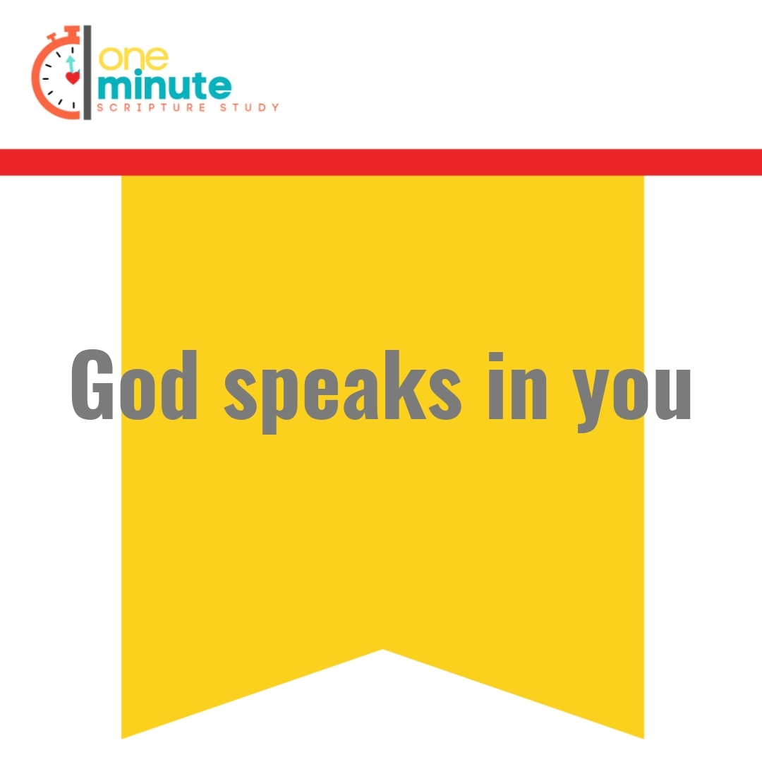 Read more about the article God speaks in you