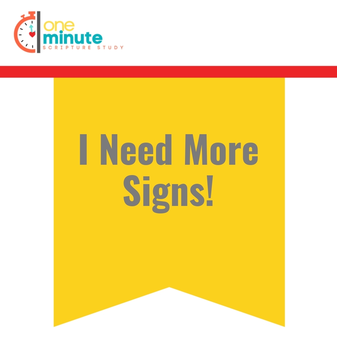 Read more about the article I Need More Signs!