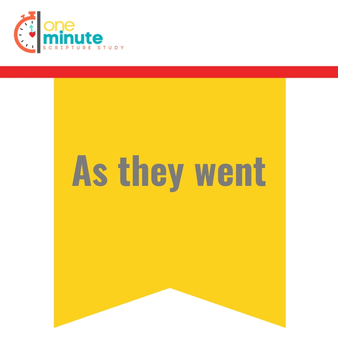 Read more about the article As they went