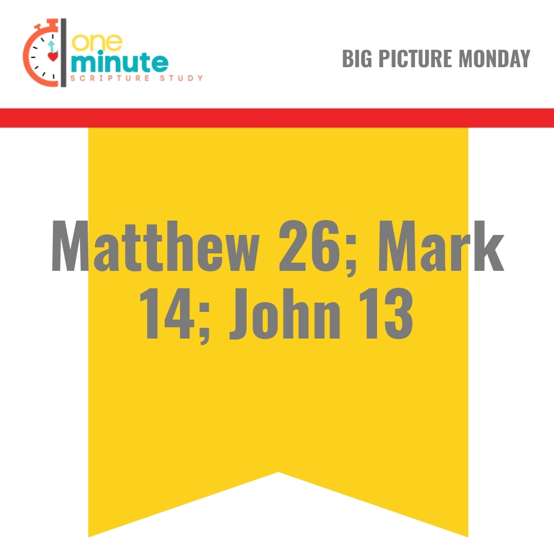 Read more about the article Matthew 26; Mark 14; John 13