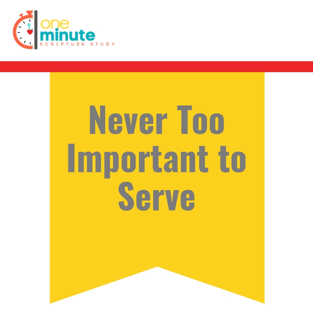Read more about the article Never Too Important to Serve