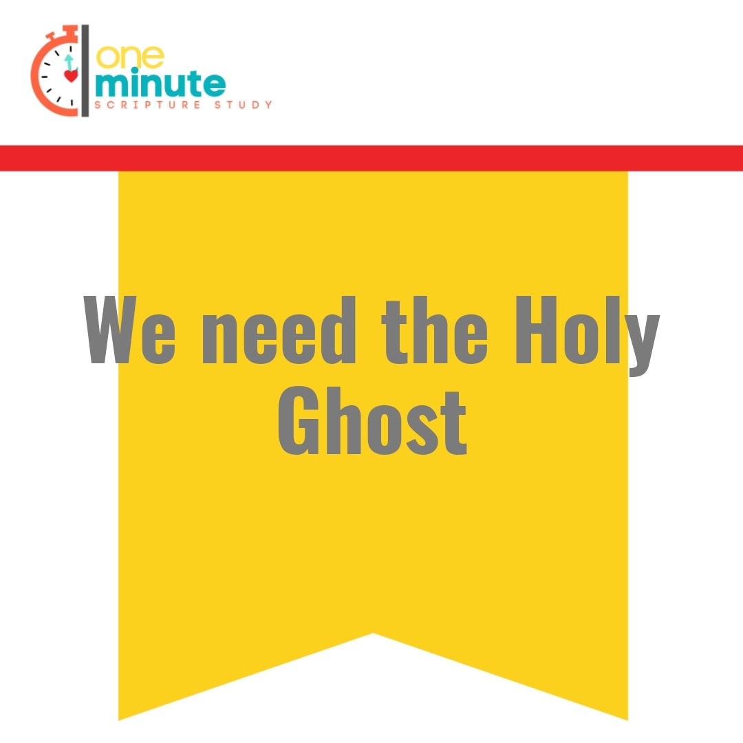 Read more about the article We need the Holy Ghost