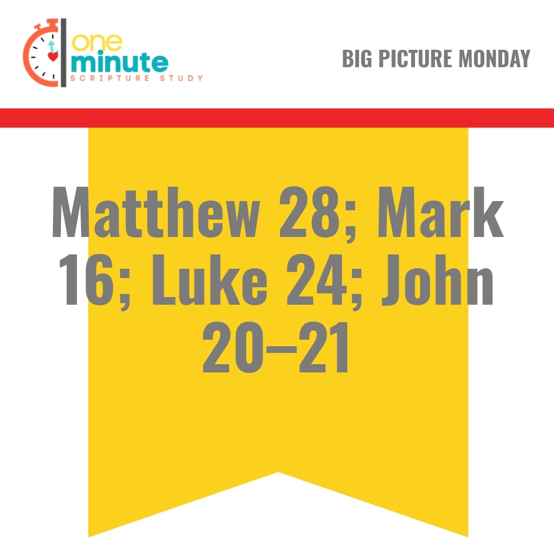 Read more about the article Matthew 28; Mark 16; Luke 24; John 20–21