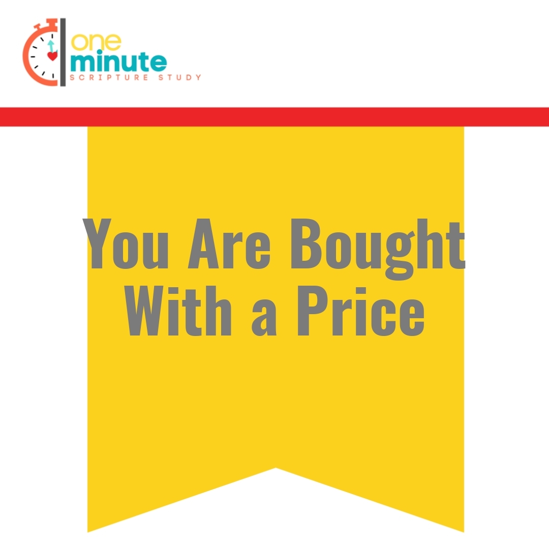 Read more about the article You Are Bought With a Price