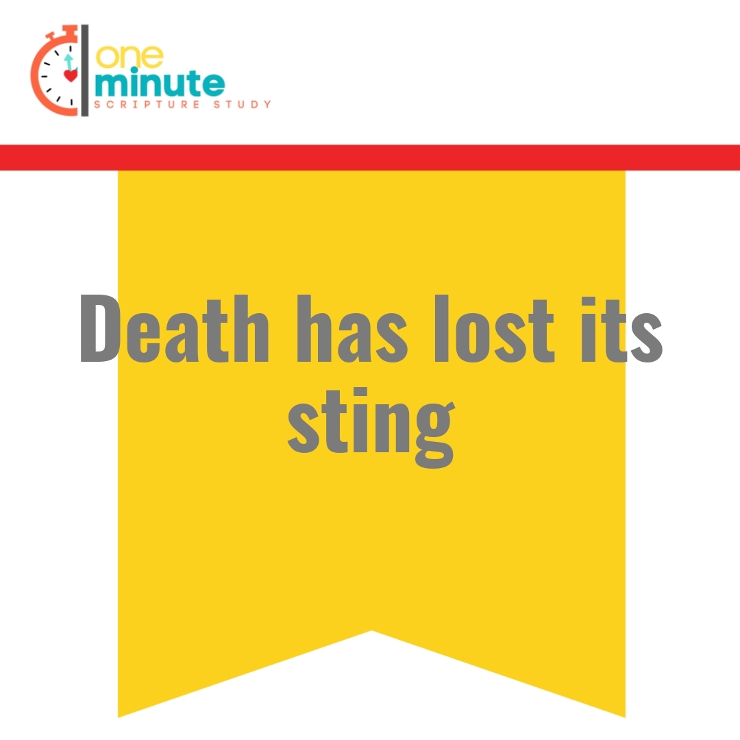 Read more about the article Death has lost its sting