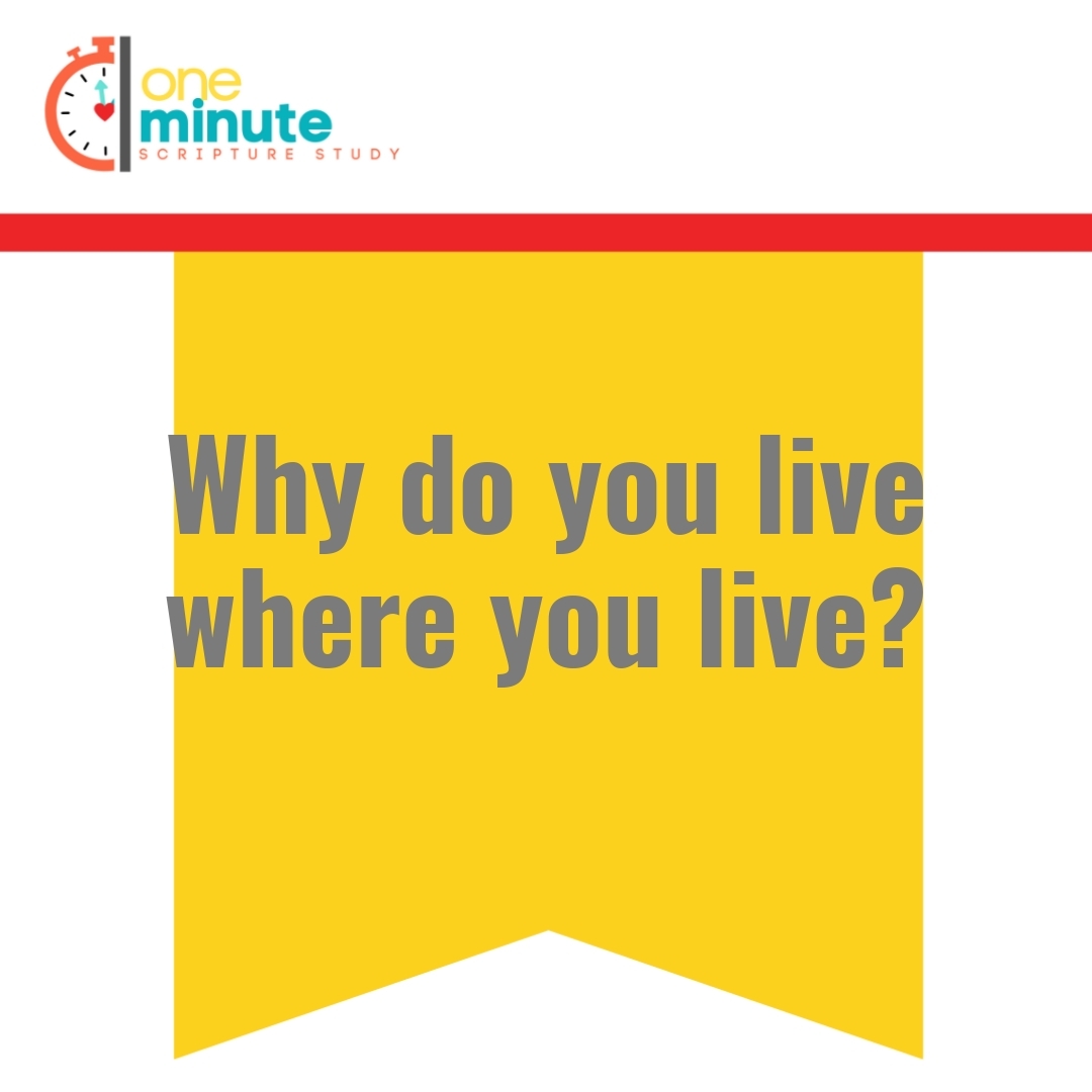 Read more about the article Why do you live where you live?