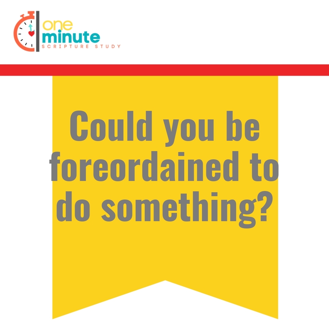 Read more about the article Could you be foreordained to do something?