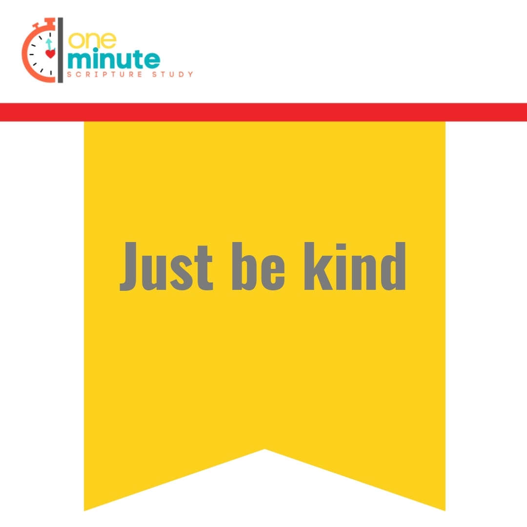 Read more about the article Just be kind