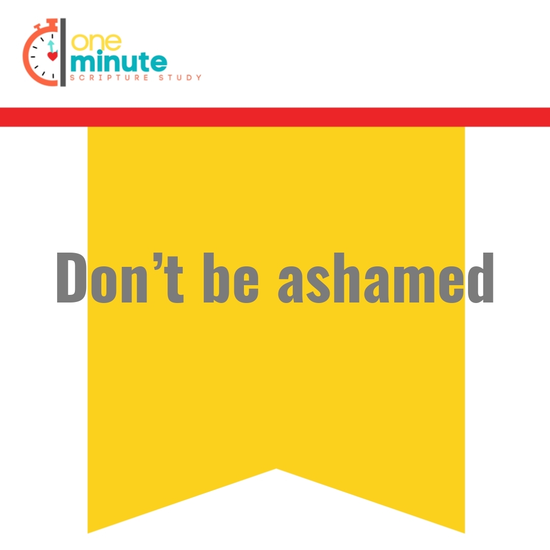 Read more about the article Don’t be ashamed