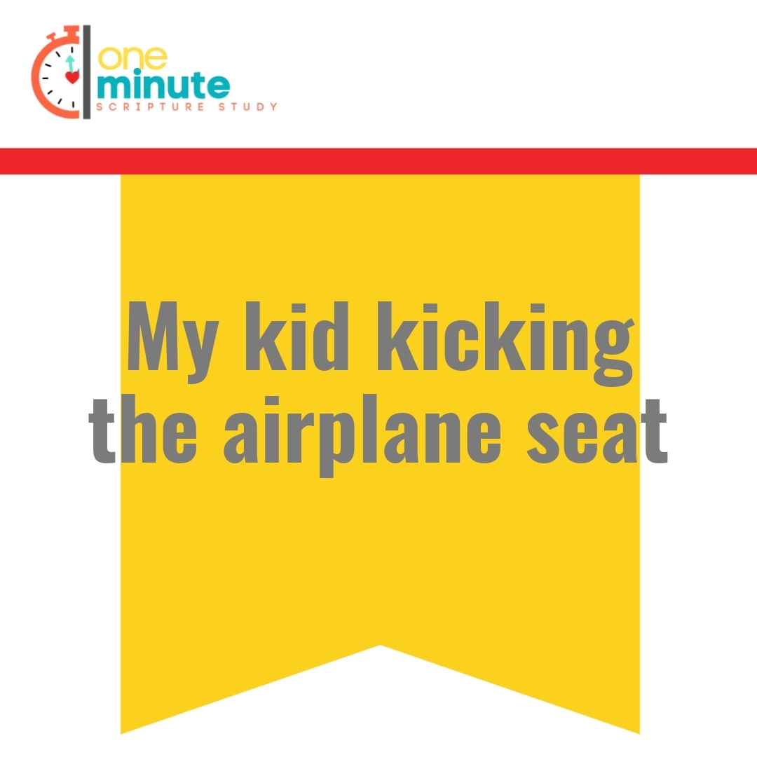 Read more about the article My kid kicking the airplane seat