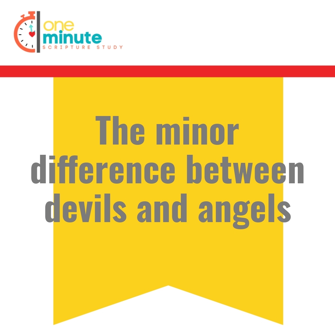 Read more about the article The minor difference between devils and angels