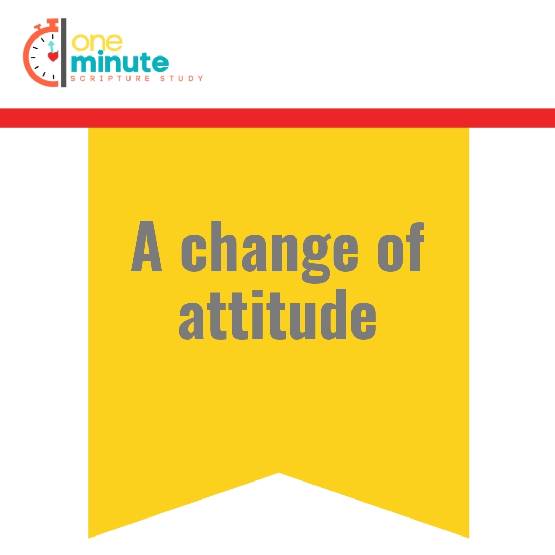 Read more about the article A change of attitude