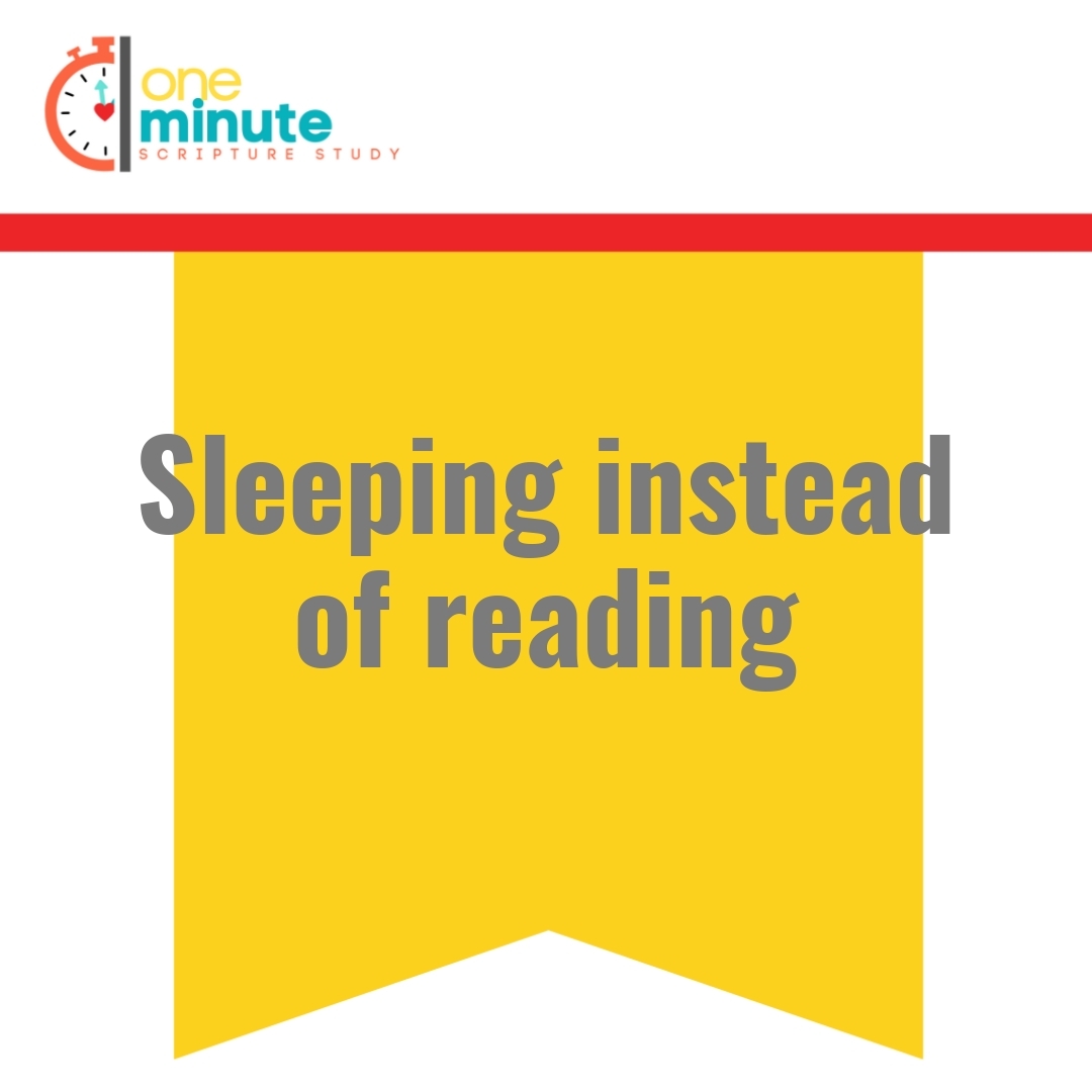 Read more about the article Sleeping instead of reading