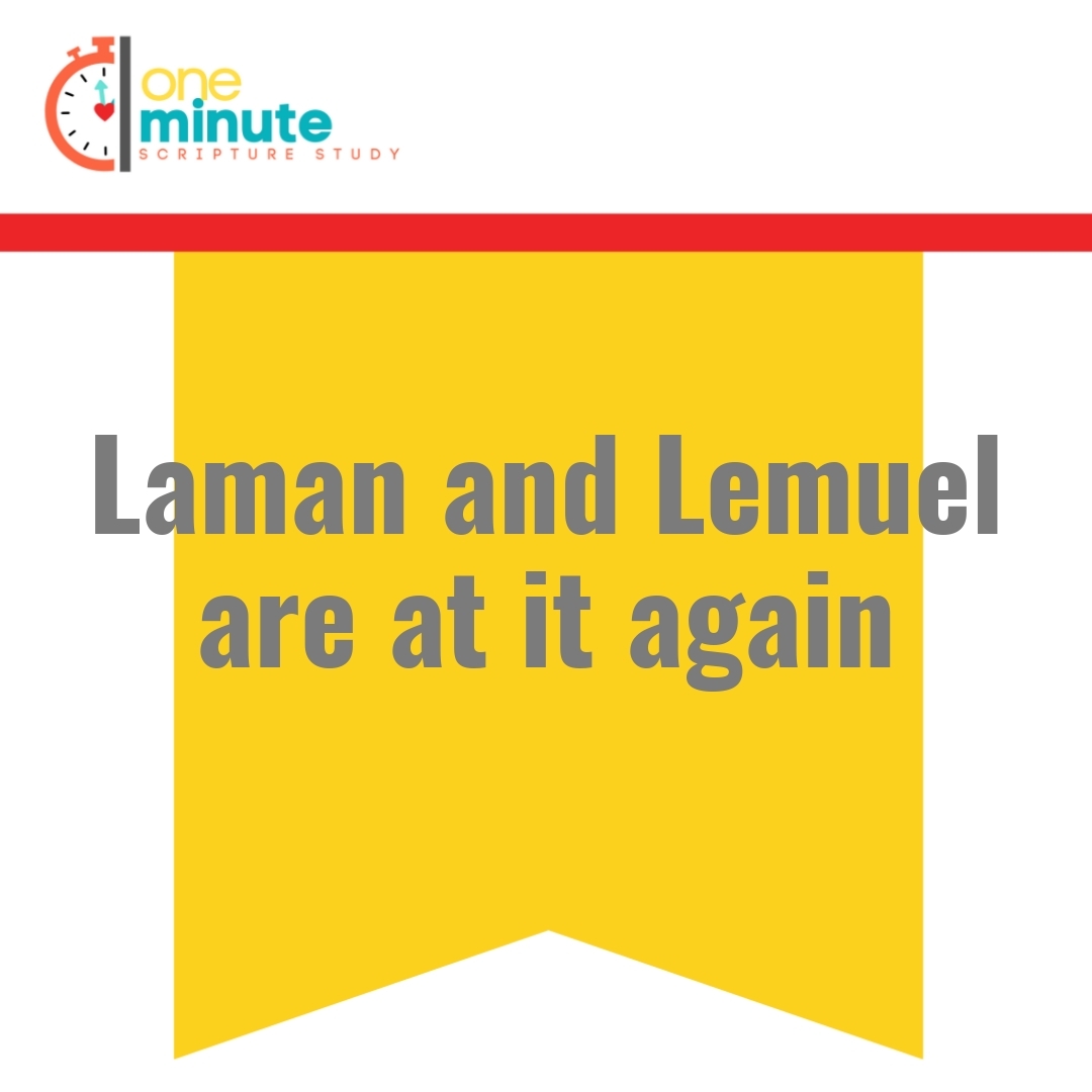Read more about the article Laman and Lemuel are at it again