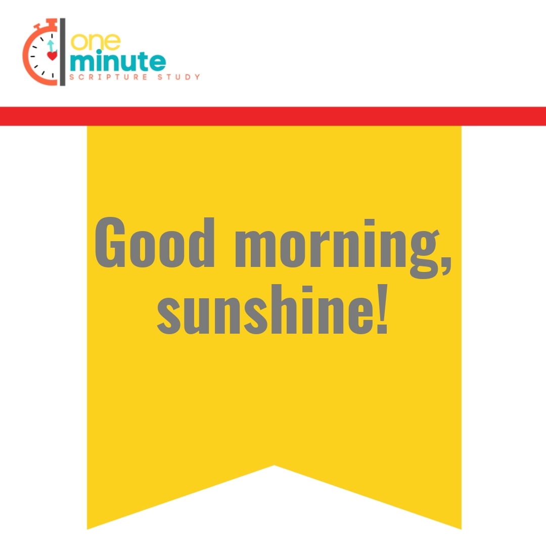 Read more about the article Good morning, sunshine!