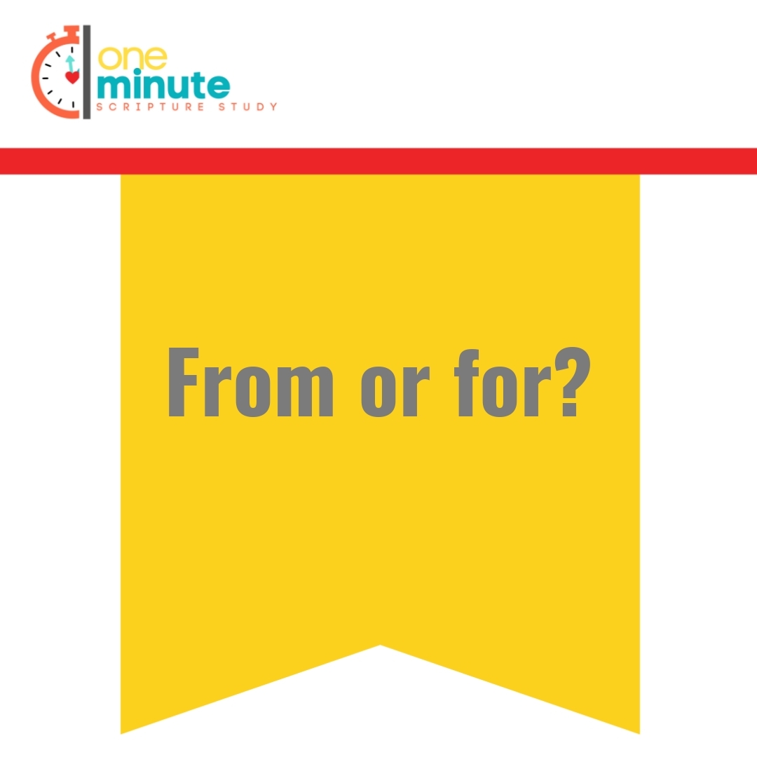 Read more about the article From or for?