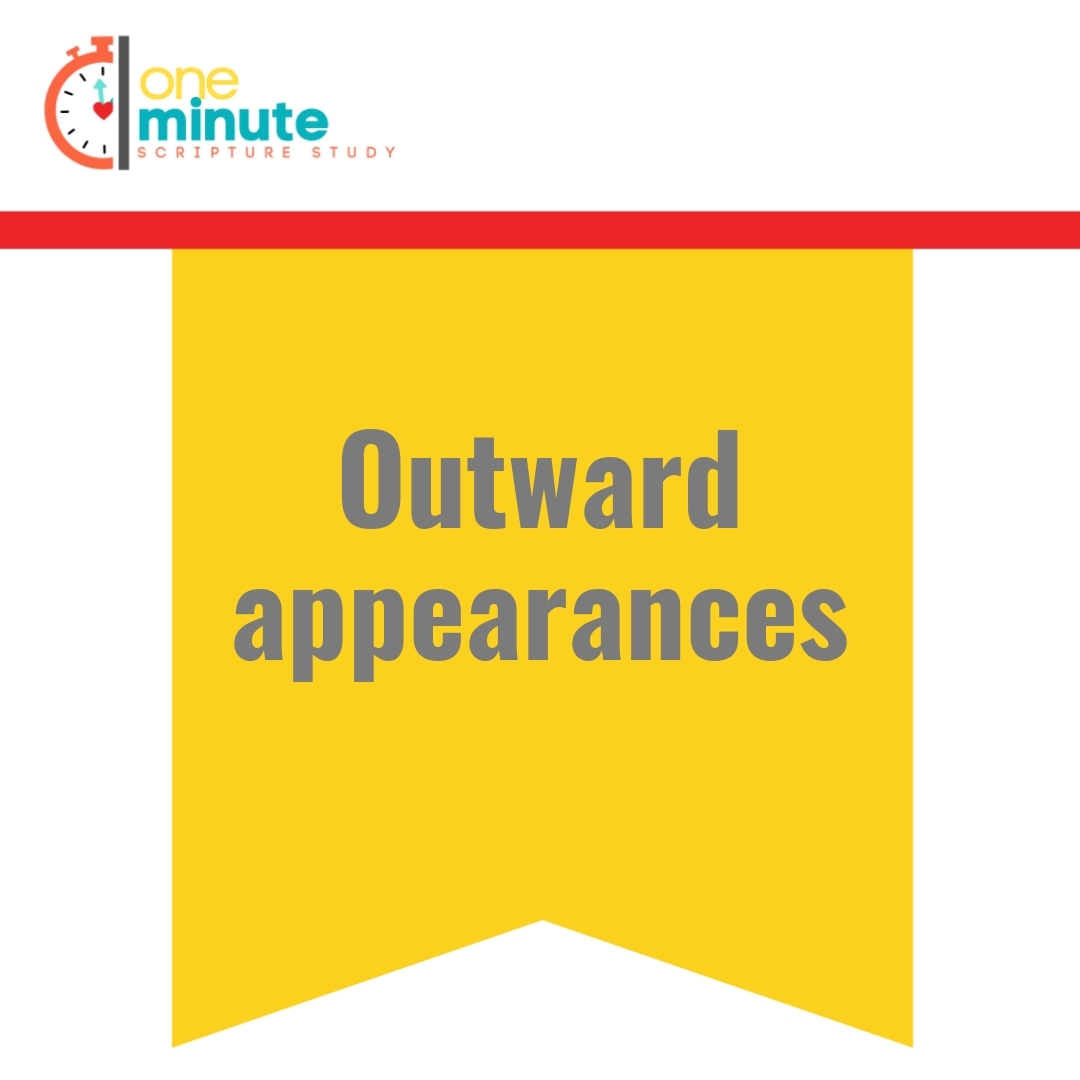 Read more about the article Outward appearances