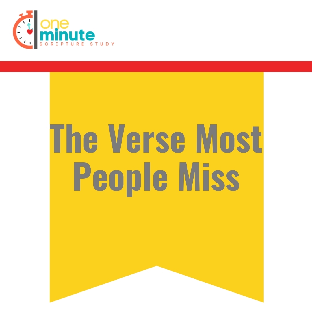 Read more about the article The Verse Most People Miss